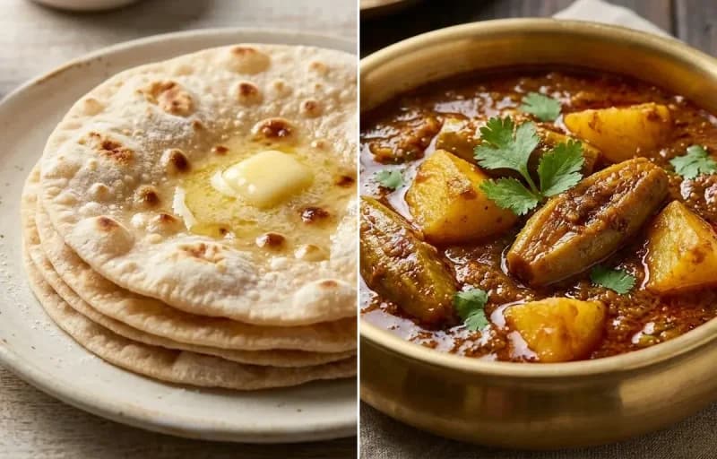 Ruti with Aloo Potala Rasa