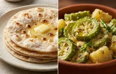 Ruti with Janhi Aloo Posto