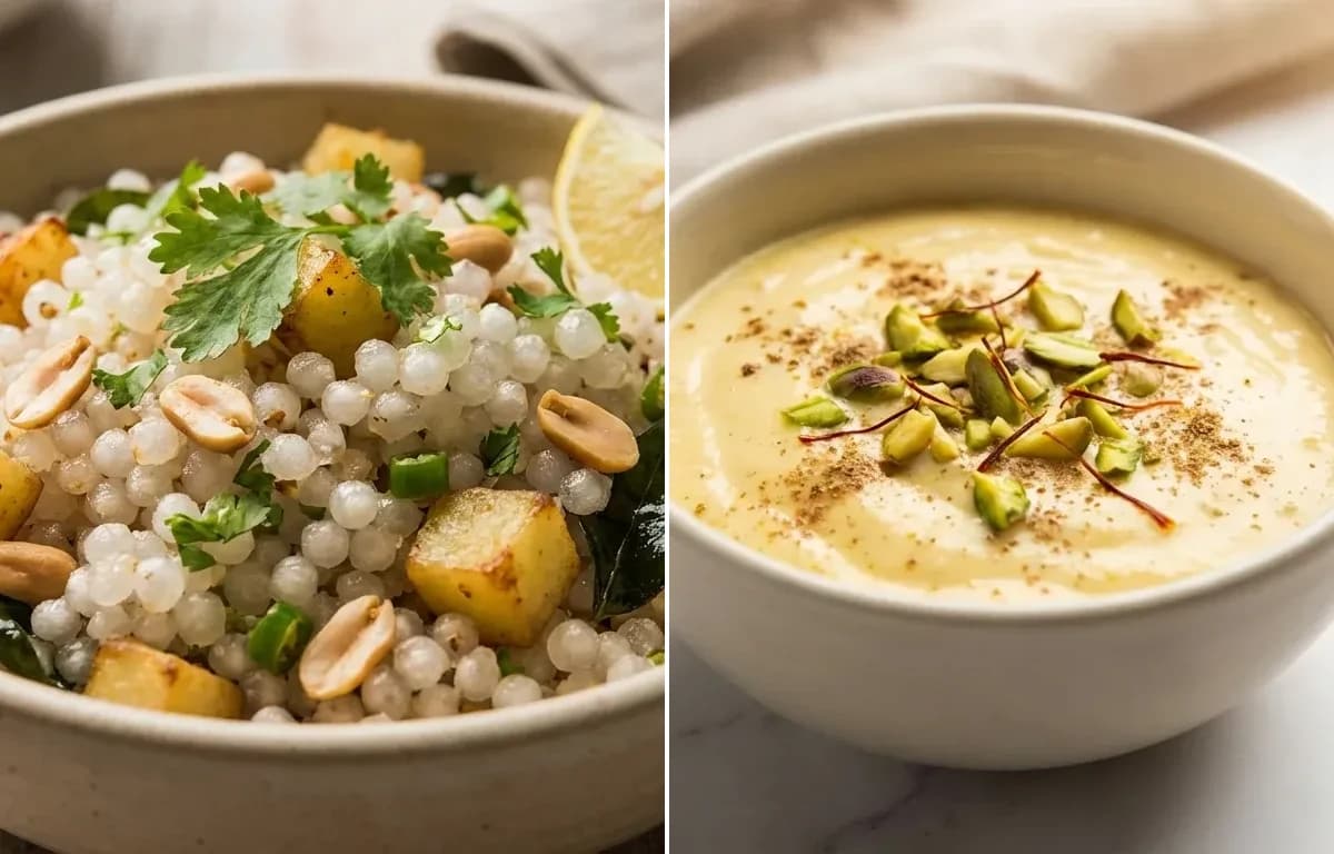 Sabudana Khichdi with Sweet Curd