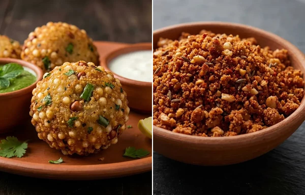 Sabudana Vada with Shengdana Chutney