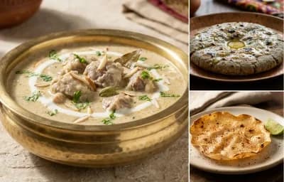 Safed Maas with Bajra Roti