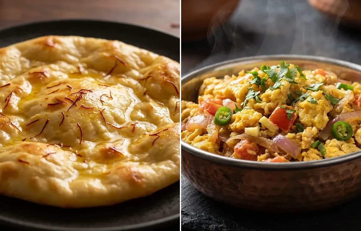 Saffron Sheermal with Hyderabadi Khagina