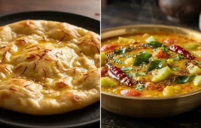 Saffron Sheermal with Vegetable Dalcha
