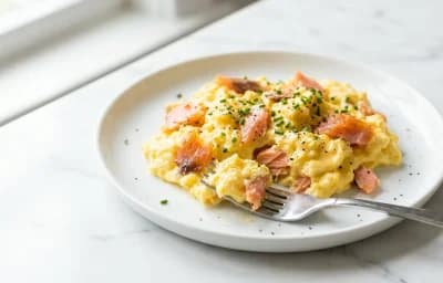 Salmon & Egg Scramble + Toast