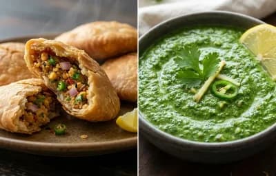 Sattu Kachori with Dhania Chutney