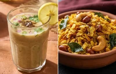 Sattu Sharbat with Chura Bhujia