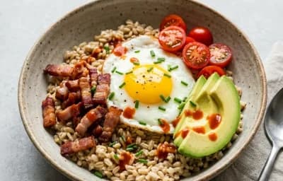 Savory Oat Groats Bowl