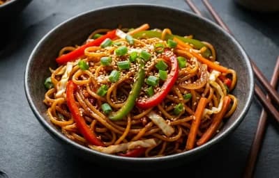 Schezwan Veggie Noodle Bowl