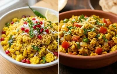 Sev Khamani with Egg Bhurji