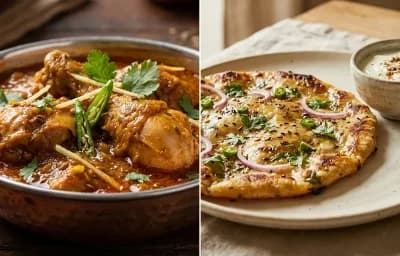 Seyal Chicken with Sindhi Koki