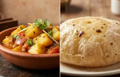 Seyal Patata with Phulka
