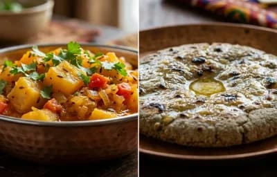 Shalgam Sabzi with Bajra Roti
