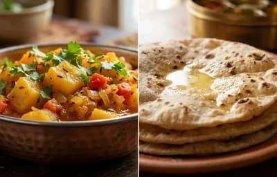 Shalgam Sabzi with Roti