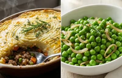 Shepherd's Pie with Lamb with Buttered Peas