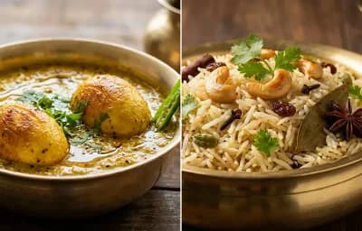 Shorshe Dim with Ghee Rice