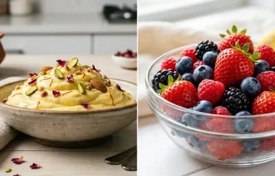 Shrikhand with Mixed Fresh Berries