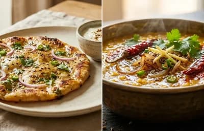 Sindhi Koki with Dal Tadka