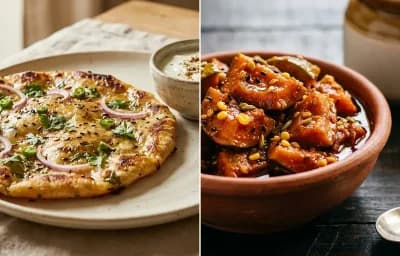 Sindhi Koki with Mango Pickle