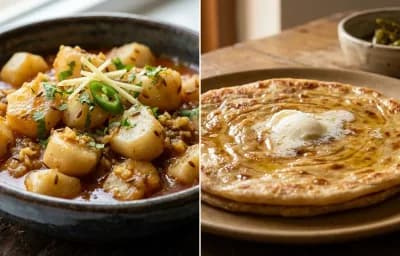 Singhare ki Sabzi with Paratha