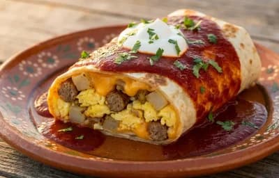 Smothered Breakfast Burrito