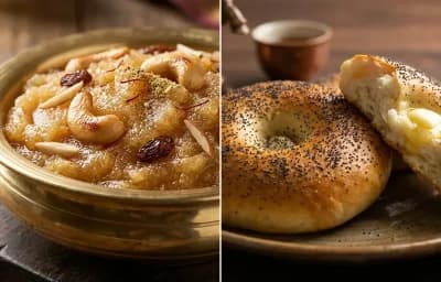 Sooji Halwa with Kashmiri Girda