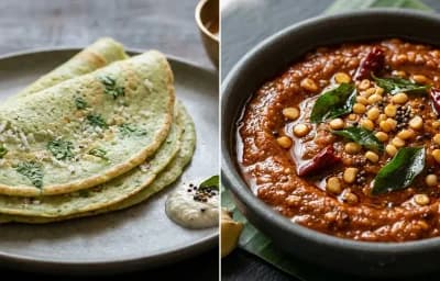 Southekayi Dosa with Ginger Chutney