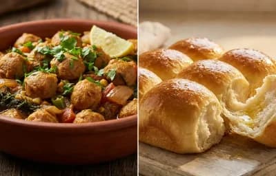 Soya Bhaji with Ladi Pav