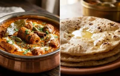 Soya Chaap Masala with Roti