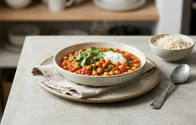 Spiced Buttermilk with Chana Masala