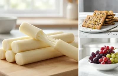 String Cheese with Grapes