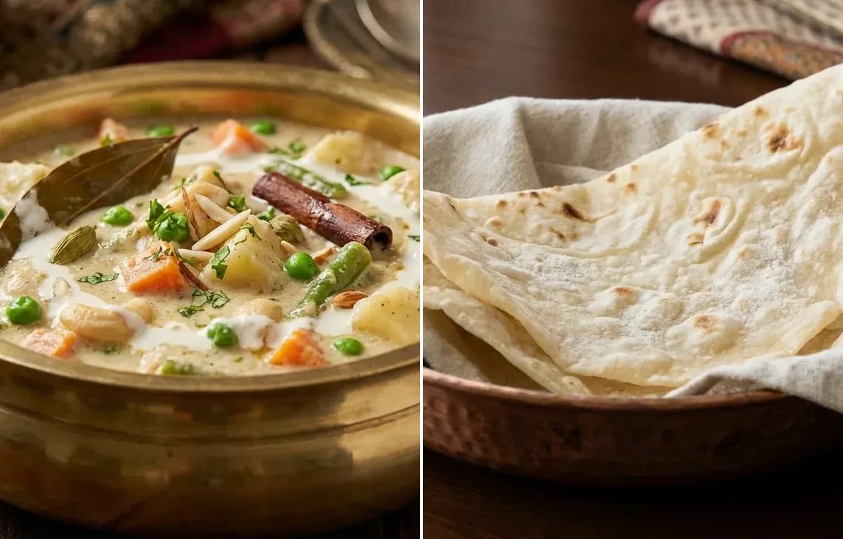 Subz Korma with Roomali Roti
