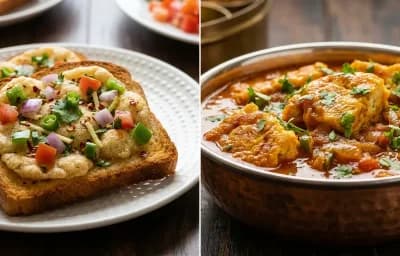 Suji Toast with Omelette Curry