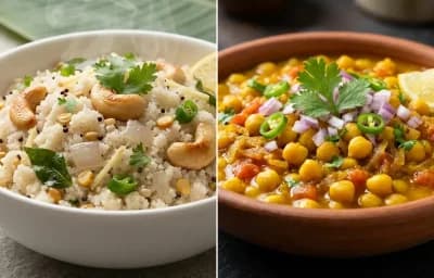 Suji Upma with Ghuguni