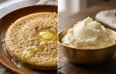 Surnali Dosa with White Butter