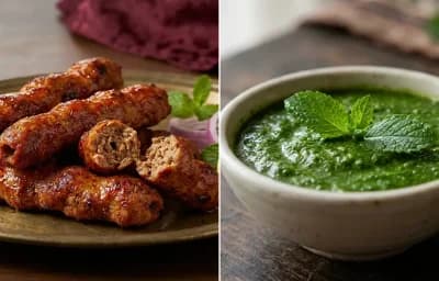 Sutli Kebab with Mint Chutney
