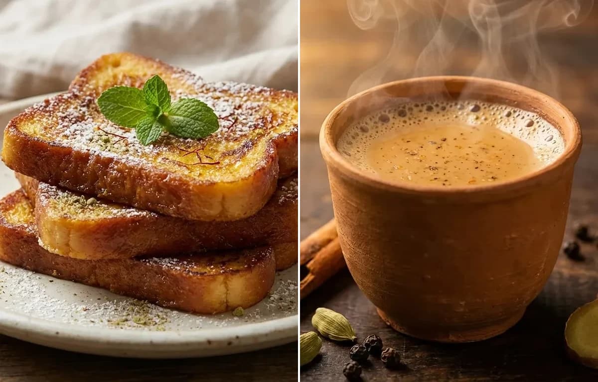 Sweet French Toast with Masala Chai
