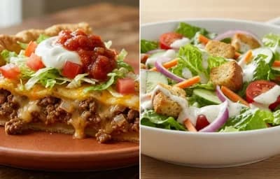 Taco Pie with Side Salad