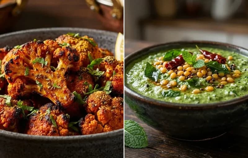 Tandoori Gobi with Pudhina Chutney