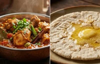 Tariwala Chicken with Jowar Bhakri