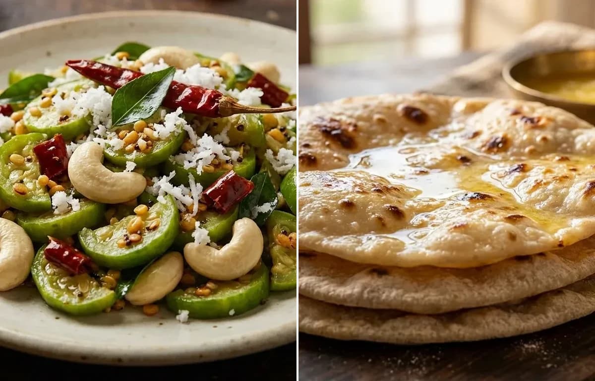 Tendli Bibbe Upkari with Chapati