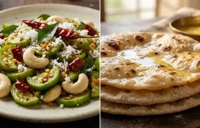 Tendli Bibbe Upkari with Chapati