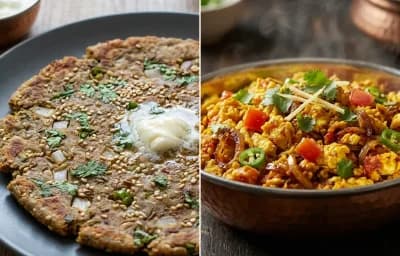 Thalipeeth with Anda Bhurji