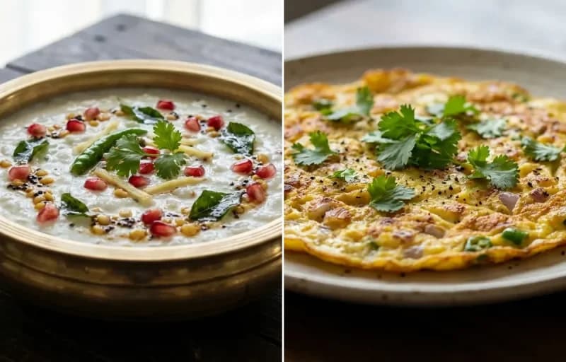Thayir Sadam with Muttai Omelette