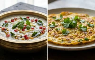 Thayir Sadam with Muttai Omelette