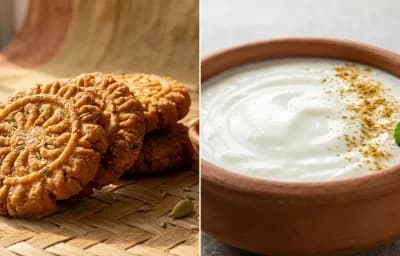 Thekua with Dahi