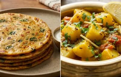Thepla with Batata nu Shaak