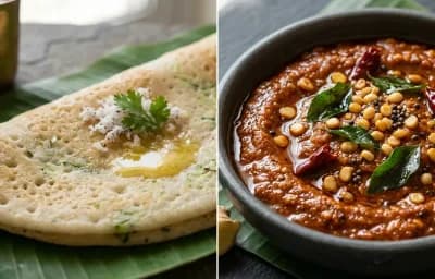 Thoushe Dosa with Ginger Chutney