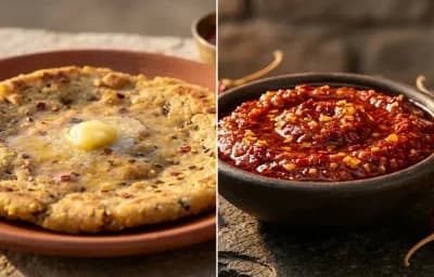 Tikadia with Lehsun Chutney