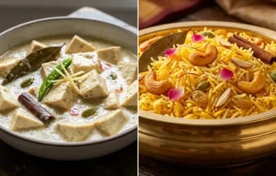 Tofu Rezala with Kesar Pulao
