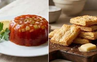 Tomato Aspic with Buttery Crackers